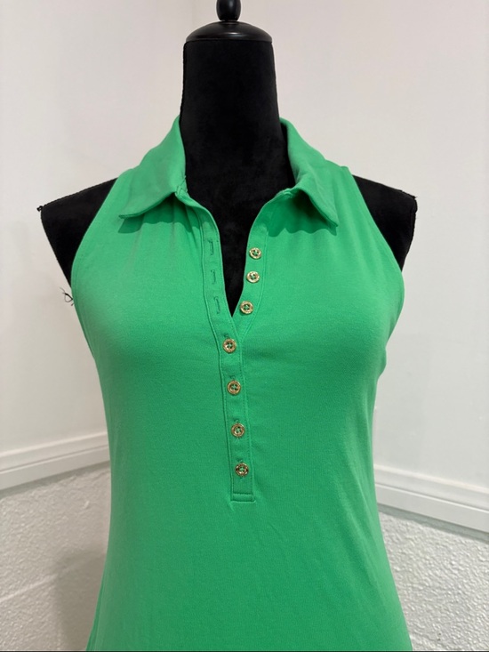 New Lilly Pulitzer Reema Sleeveless Polo Dress Spearmint Green Size Medium - Picture 6 of 13